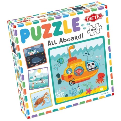 Moje pierwsze puzzle: Wszyscy na pokład! 4x6el.