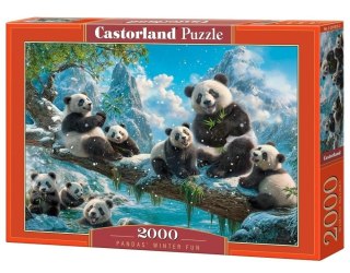 Puzzle 2000 Pandas Winter Fun CASTOR