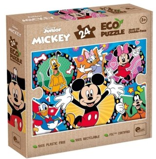 Puzzle 24 Eco Dwustronne Myszka Miki