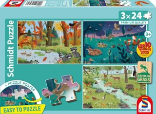 Puzzle 3 24 Leśne zwierzęta