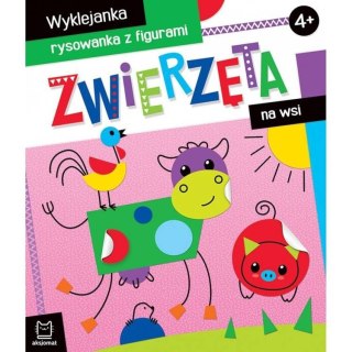Zwierzęta na wsi. Wyklejanka rysowanka 4+ KS0728