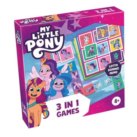 My Little Pony 3w1 Lotto, Domino, Memo